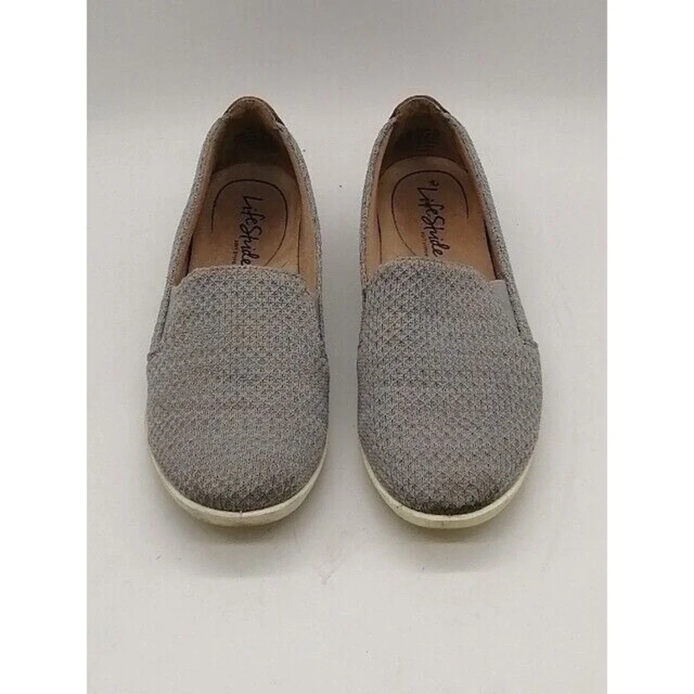 Life Stride Shoes Sneakers Womens Gray 7.5 Next Level Slip On WalkingStretch